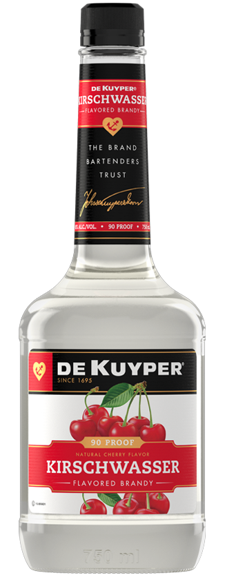 Bottle of DeKuyper® Kirschwasser Flavored Brandy
