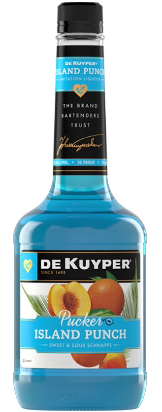 Bottle of DeKuyper® Pucker® Island Punch Schnapps
