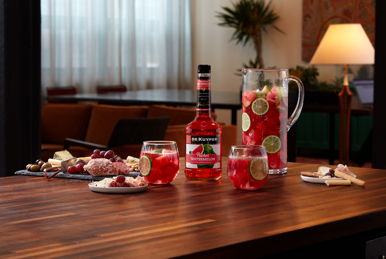 Bottle of DeKuyper® Pucker® Watermelon Schnapps Liqueur