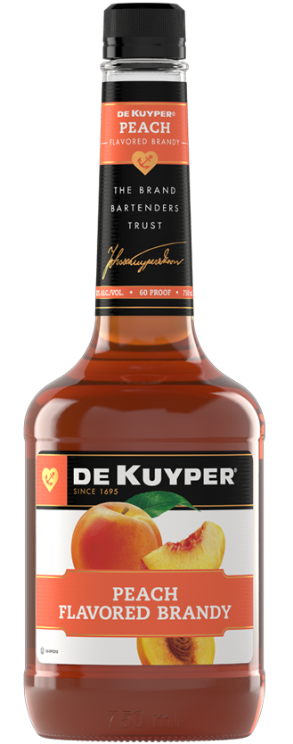 Bottle of DeKuyper® Peach Flavored Brandy