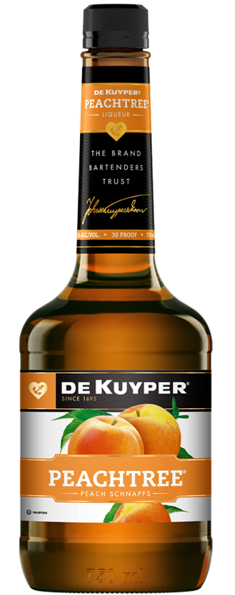 Bottle of DeKuyper® Peachtree® Peach Schnapps
