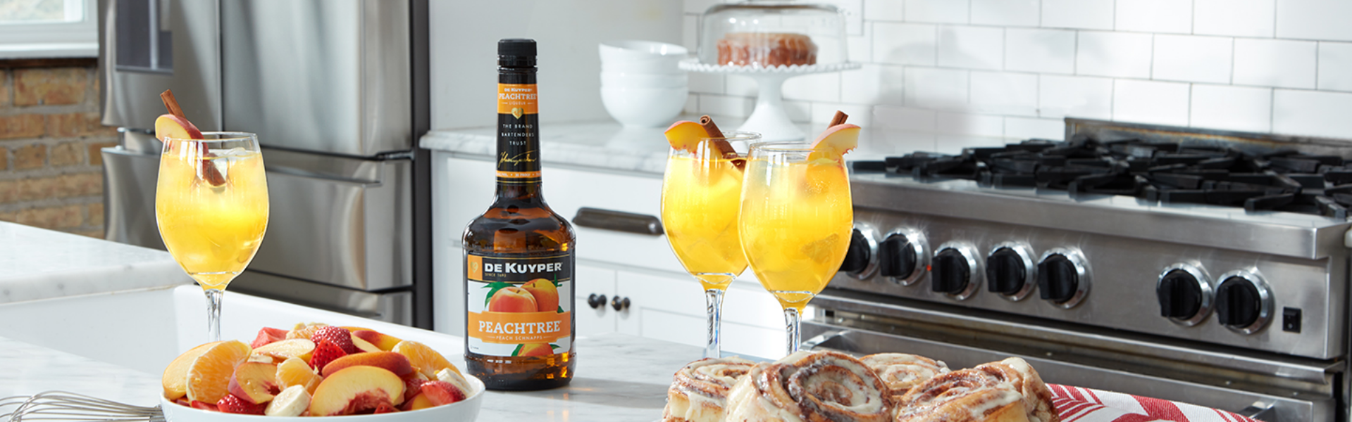 Bottle of dekuyper® peachtree® schnapps liqueur