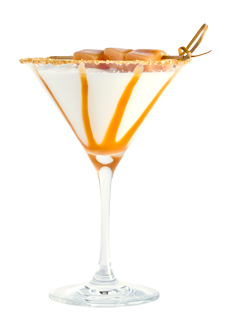Glass of Caramel Cheesecake Martini