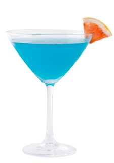 Glass of Winter Blue Martini