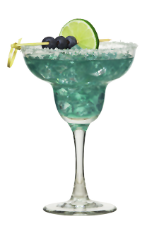 Glass of Blueberry Margarita