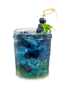 Glass of Blueberry Mojito