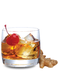 Glass of Spicy Manhattan